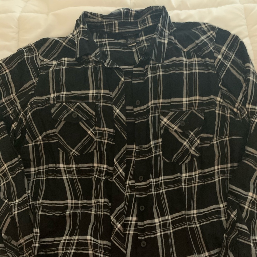 Torrid size 2 plaid long sleeve top